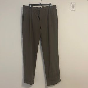 Mens Brown 100% Wool Ralph Lauren dress pants